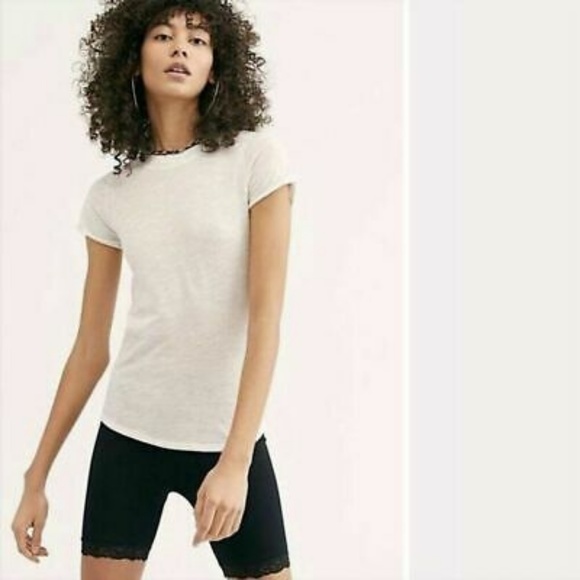 Free People Tops - Free People Night Sky Crew Neck Tee White Top New